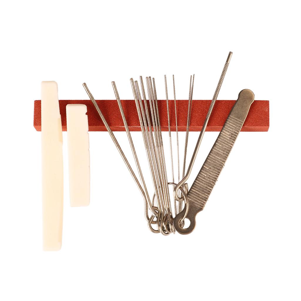 Guitar File Set Metal Stone Guitar File Needle with Nut Saddle for Forming Copying Repair