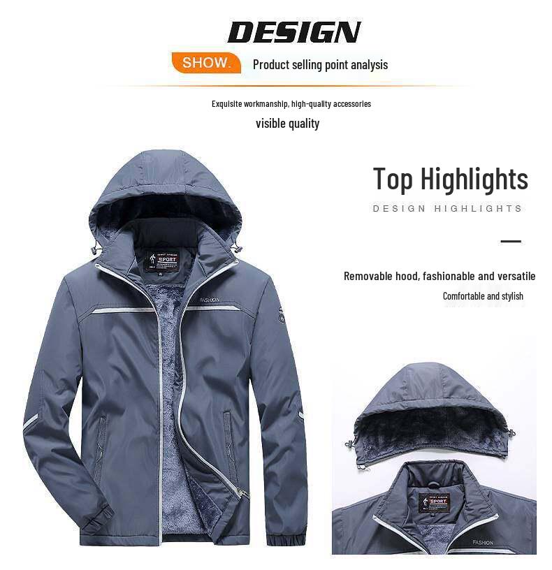 Conjunto de Ropa Deportiva para Hombre con Forro Polar para Otoño/Invierno