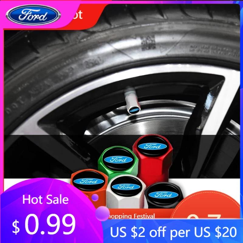 Car Sticker Hot For Ford 4Pcs Automobiles Tyre Valve Caps Car Wheel Tire Rim Stem For Ford Focus 2 3 Mk3 F150 Ranger Fusion Must