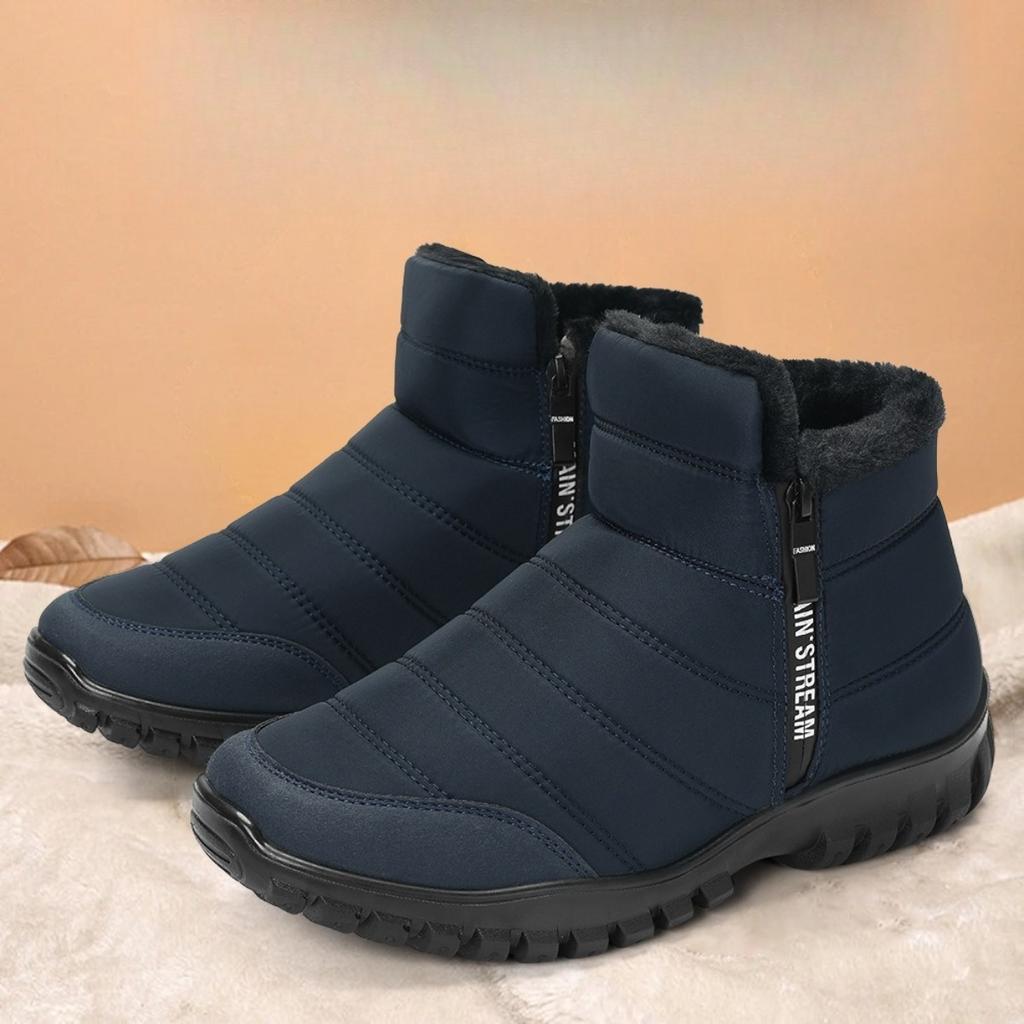 Waterproof Cotton Shoes, Men's High Top Boots, Cold Resistant, Warm Boots, Plush and Thickened, Men's Boots
