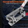 Battery Cable Lug Crimping Tool, 10-1/0AWG with Cable Cutter and 95PCS Copper Ring Terminals, 6 Wire Sizes Crimping Die and 100pcs Heat Shrink Tubes,