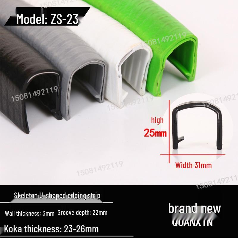 U-Shaped Rubber Edge Banding for Glass and Steel Tiles