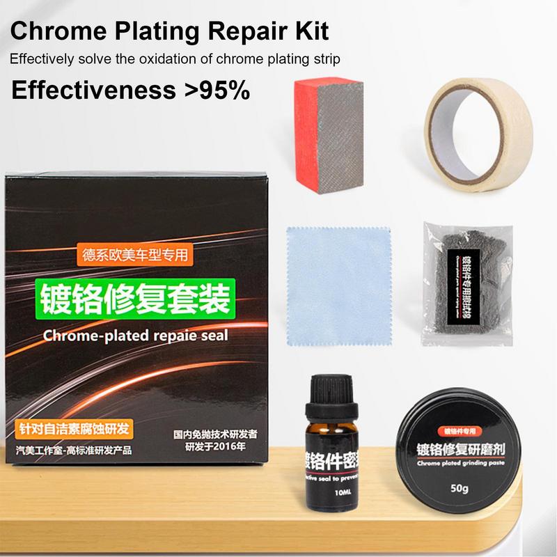 Car Chrome Trim Cleaner Rust Remover Refurbishing Plating Chrome Cleaner Metal Coatings Protectant All-Purpose Paint