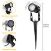 LED Landscape Lights 12W Low Voltage Waterproof Garden Pathway Light Wall Tree Flag Spotlights Spike Lawn Lamp with Transformer