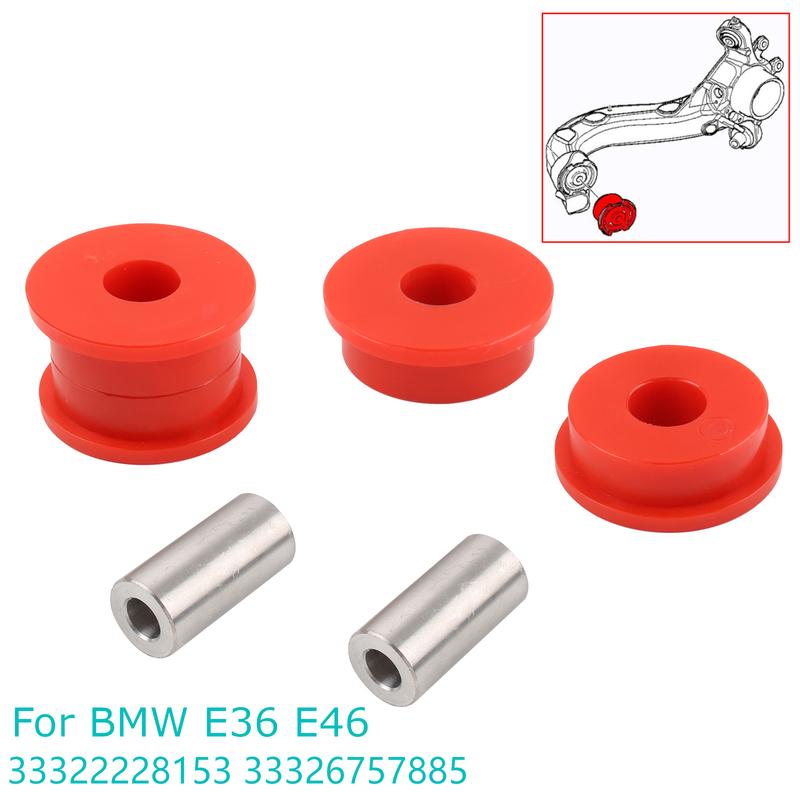 For BMW E36 E46 Rear Trailing Arm Bushings Polyurethane For X3 E83 318 323 325 328 M3 Replace Number 33326770786 33321097009