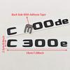 New 3D ABS Chrome Black Car Styling Logo C300e C300de Badge Rear Trunk Emblem Sticker Decals For Mercedes Benz C300e C300de W206