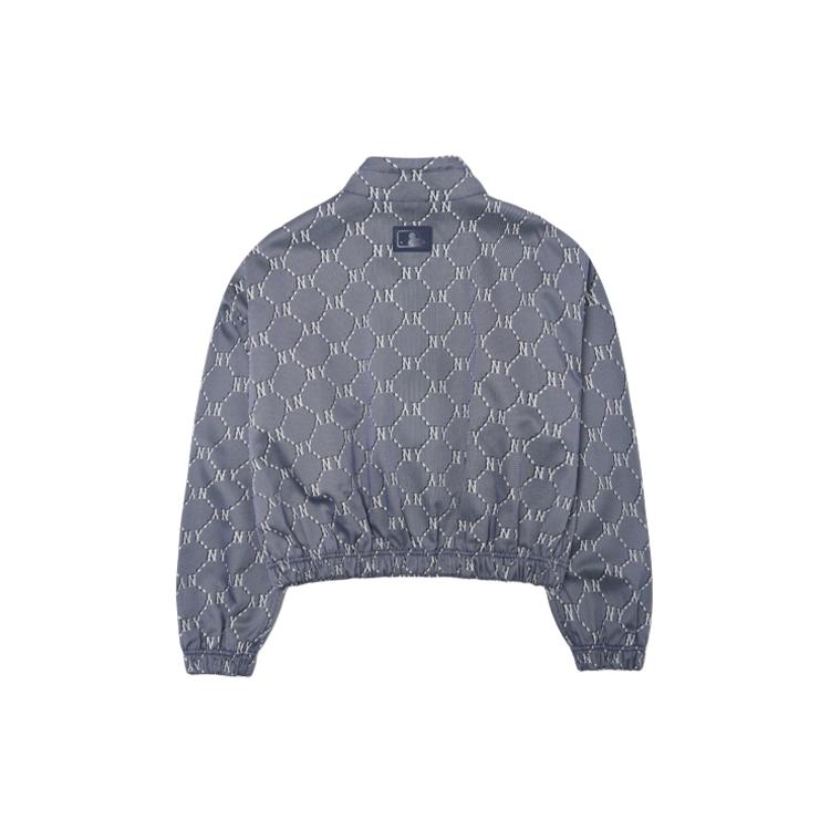 New MLB MONOGRAMNEW YORK YANKEES Cropped Coats Women's Blue 3FWJM0221-50NYL