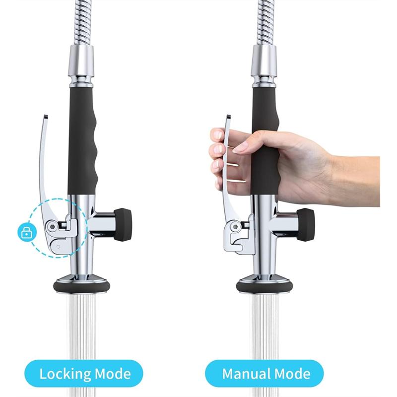 A84X-Locking Bracket Brass Sprayer Head Kitchen Faucet Dish Rinser Universal 1/2" Connection Shower Head