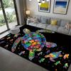Colorful Turtle Print Area Rug Luxury Crystal and for Living Room Bedroom Porch Office Coffee Table and Hallway Decorative Mats