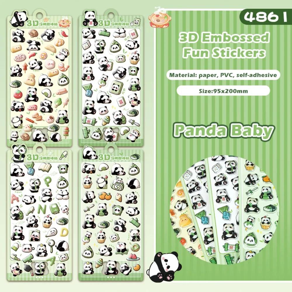 4pcs/Set Capybara 3D Drop Relief Sticker DIY Scrapbooking Journaling Stationery Diary Decor Stationery Stickers Crystal Stickers