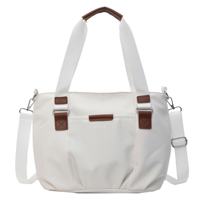 Sac à bandoulière grande capacité pour femme, fourre-tout en toile, sac de classe pour étudiante