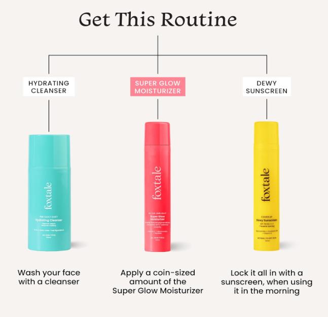 Foxtale Vitamin C Super Glow Moisturizer with Niacinamide & Peptides For All Skin Types, Women & Men - 50ml