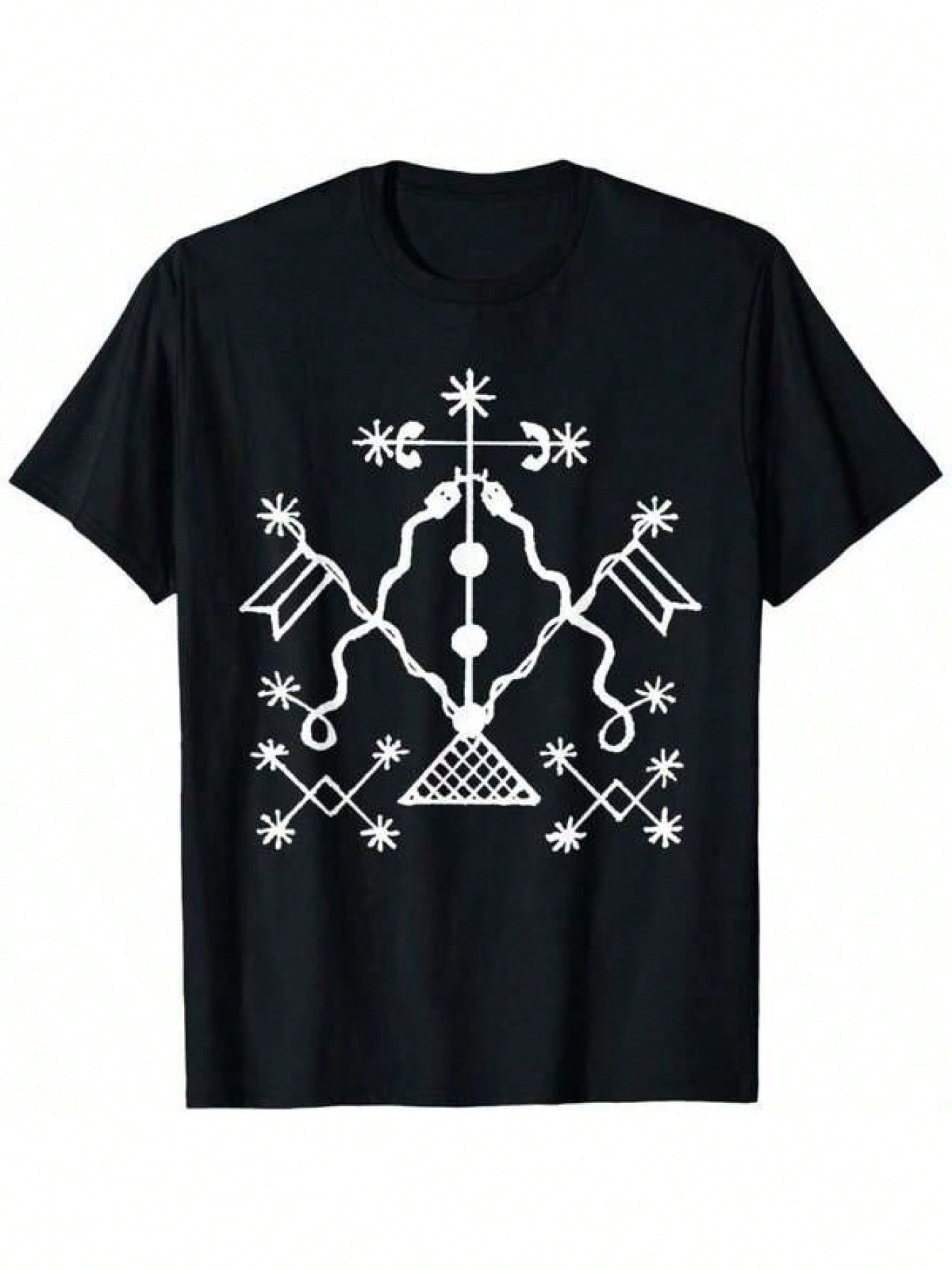 Damballa The Flame Passion Intent Veve Voodoo Sorcery T-Shirt S разноцветный