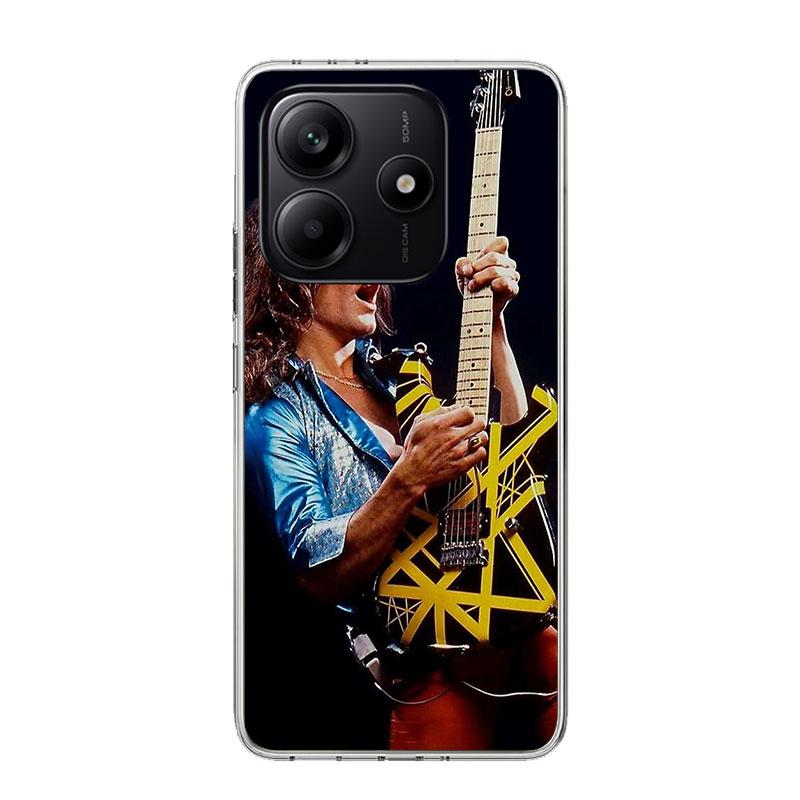 Eddie Van Halen Graphic Guitar Case Phone Cover for Xiaomi Redmi Note 14 13 12S 12 11S 11 11T 11E 10S 10 Pro Plus 9 9S 5G + Tren