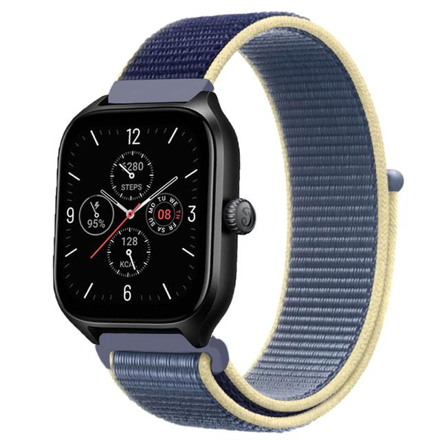 20mm 22mm Nylon Loop Band For Amazfit GTS 4/3/3pro/2e/GTS 2 Mini/GTR 4 47mm/GTR 2/Stratos 2 3 Strap For Amazfit Bip 3 Pro Correa