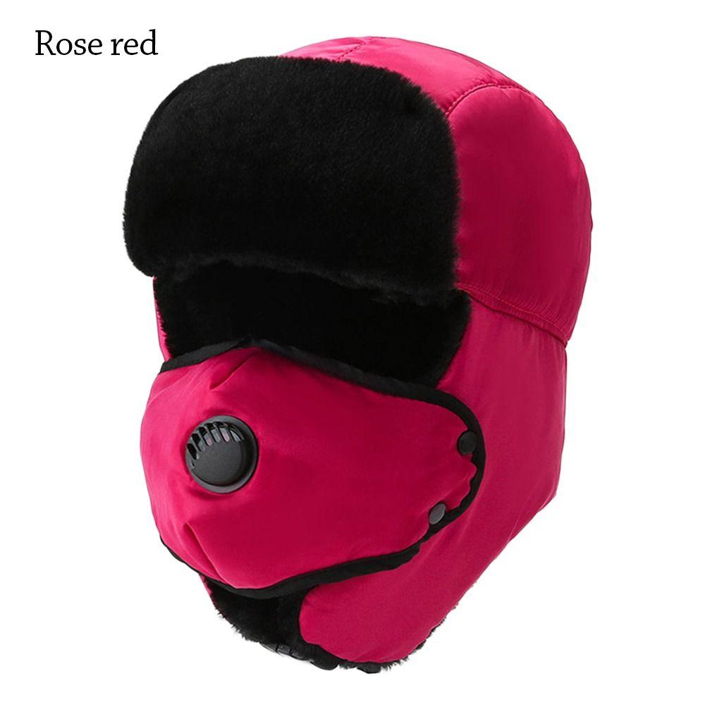 Warm Beanie Russian Caps Plush Earflap Pilot Caps Outdoors Winter Hat  for Men Women