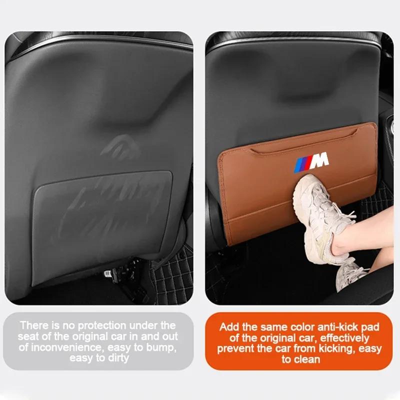 New Hots E60 PU Leather Car Seat Back Storage Bag Large Capacity Multifunction Organizer Pockets For BMW M1 M2 M3 M4 M5 M6 M7 M