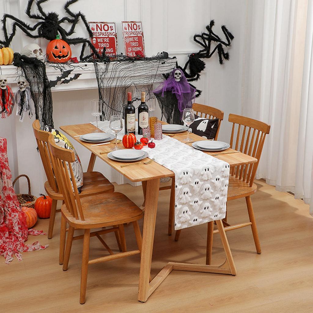 Halloween Duk, Tredimensjonal Bordløper Duk, Familie Sammenkomst Duk Dekorasjon