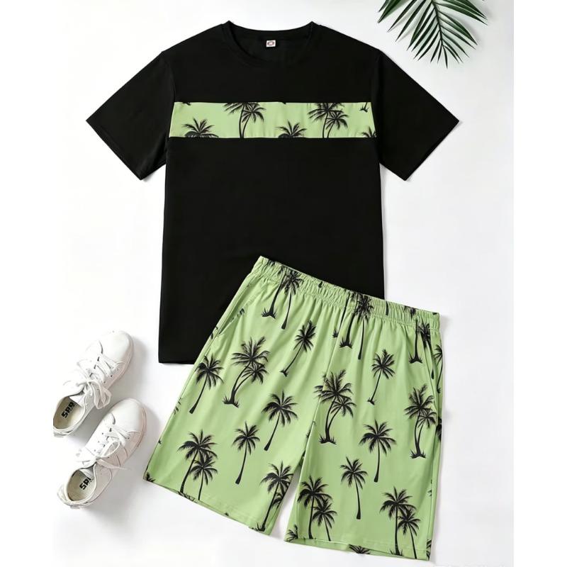 Fato de 2 peças para homem, adequado para uso casual diário, fitness, corrida e desporto
