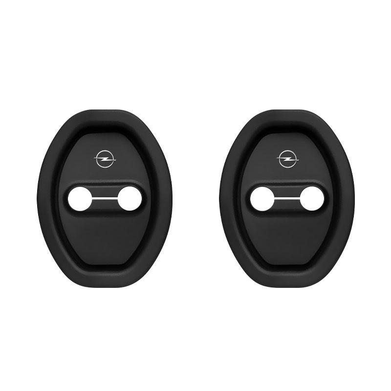 

Anti-collision Car Door Lock Protection Cover Grille For Opel Astra H G J Insignia Mokka Zafira Corsa Vectra C D Antara Monza 2pcs-black