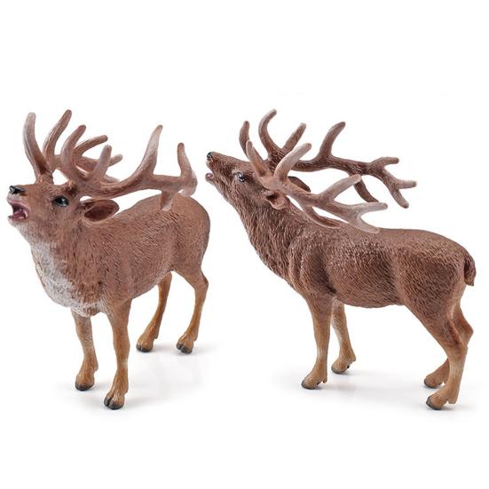 Animal Figurine Simulation Donkey Alpaca Red Deer Sheep Animal Model Toys Desktop Ornament Gift for Home