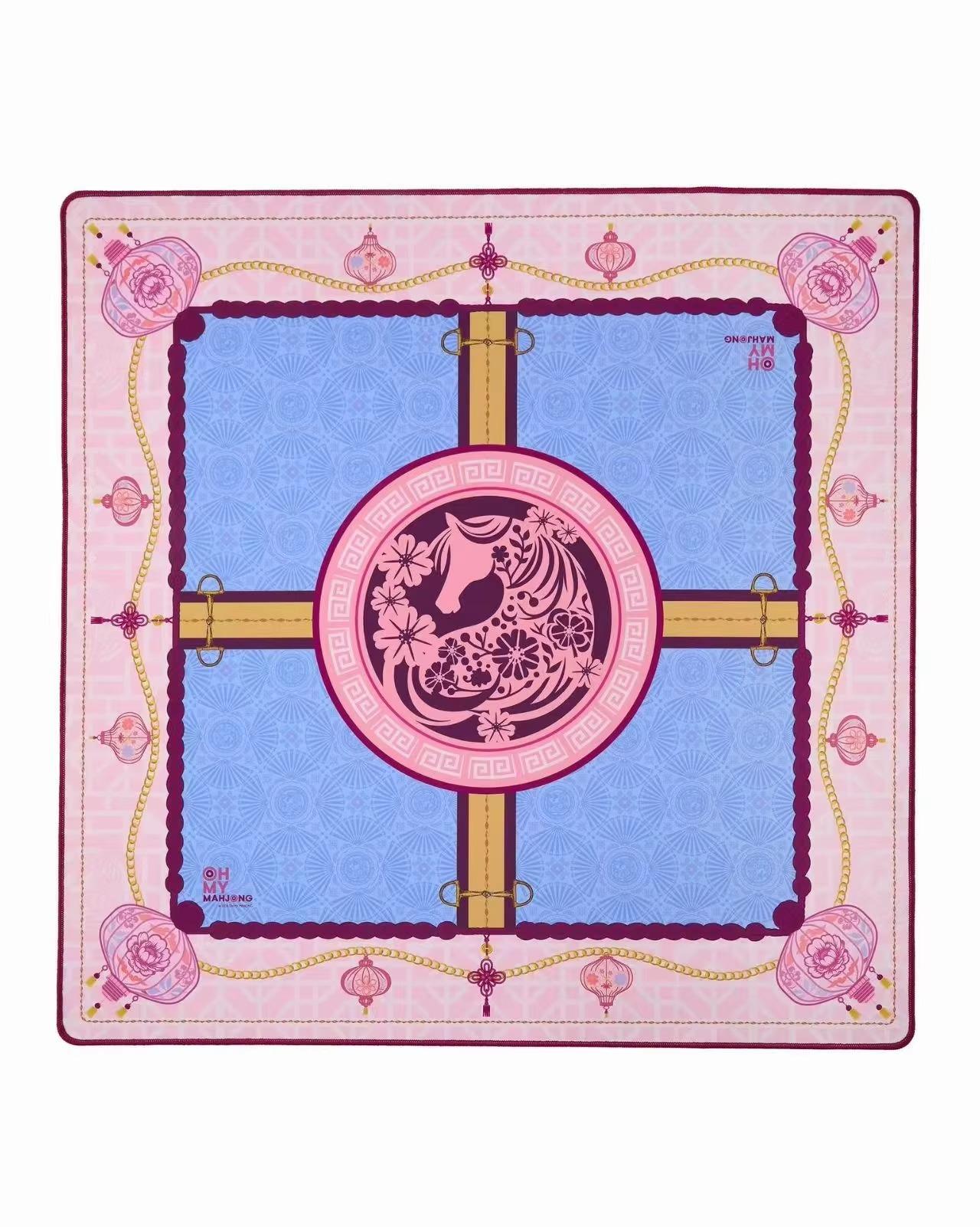 Customized Modern Classic Luxury American Mahjong Table Mat with Custom Mahjong Tiles Game Pad and Waterproof Design