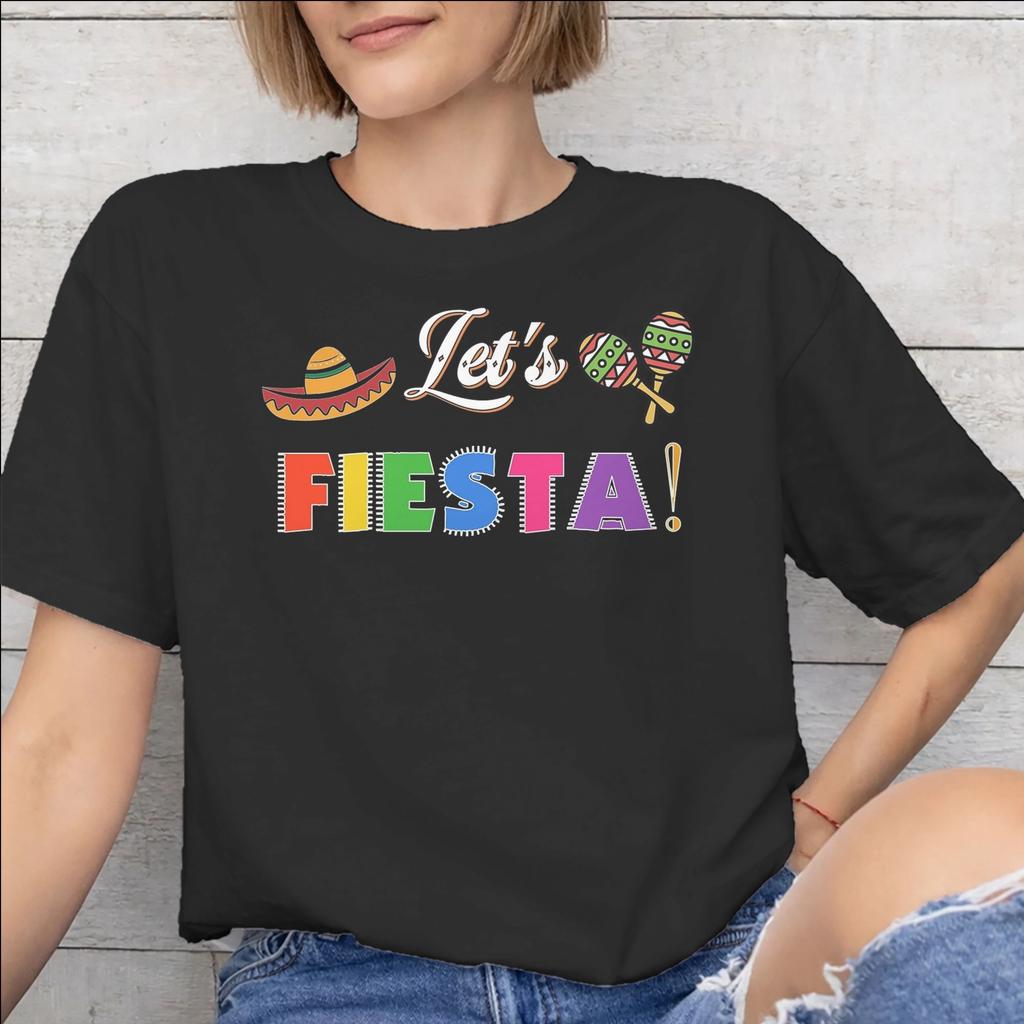 Lets Fiesta Cinco De Mayo Tee Shirt for Unisex Unisex Gift T Shirts 100 Cotton Clothes