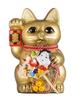 Lucky Lucky Cat Right Paw Lucky Good Feng Shui Offering Box Cat, (L-SIZE, Gold) Raised/Ceramics - Cat, Maneki-neko, Luck, Figurine, (fa_L Gold)