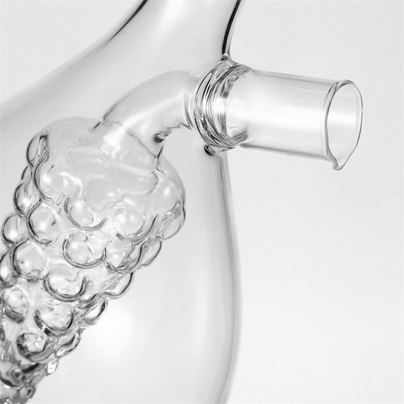 Sealed Irregular High Borosilicate Glass Oil and Vinegar Cruet Bottle