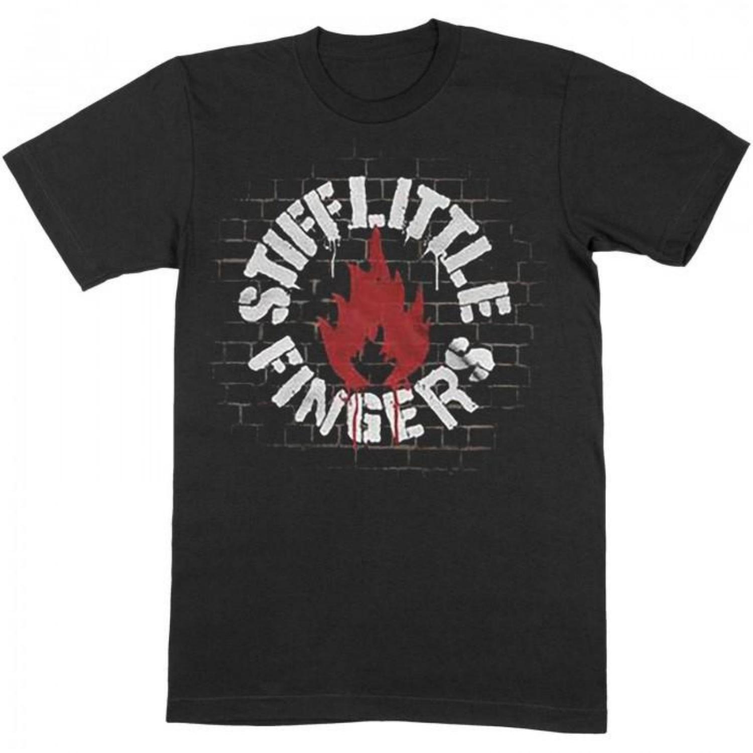 Stiff Little Fingers Unisex Adult Wall Cotton T-Shirt S чёрный