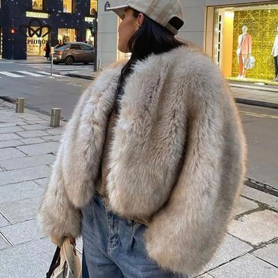 Fur Coat Short Faux Fur Women Casual Street Style Faux Fox Fur Womme's High Quality Casual Style Short Coat