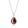 Red Tiger Eye Teardrop Lucky Charm Necklace for Women [COAI]