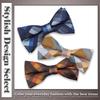 [One Limitation] Bow Tie, Check Pattern, FormalCasual, Wedding, Party, Stylish, Men's NK032 (Gray)