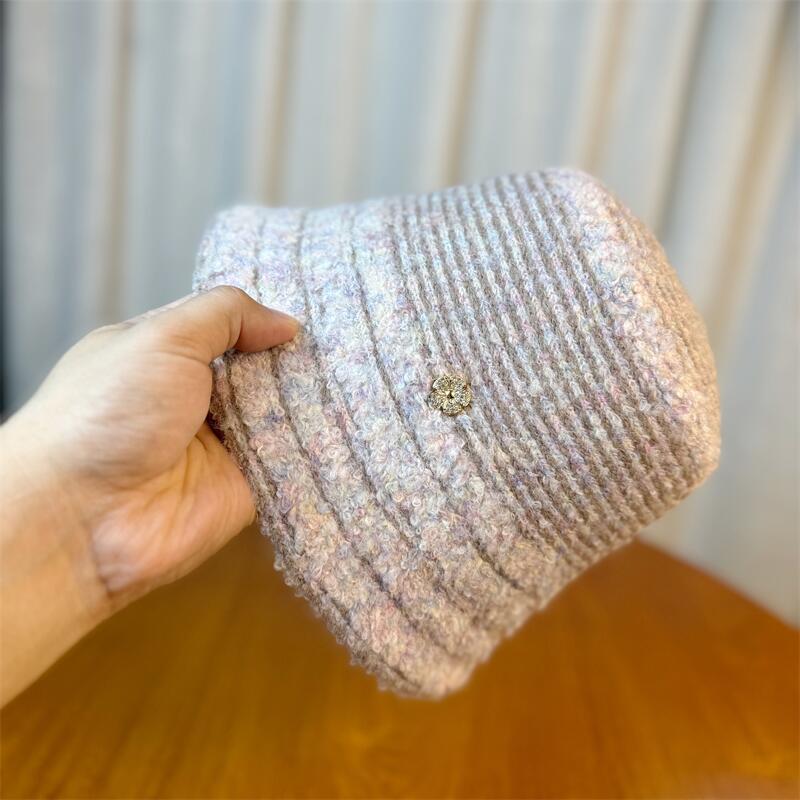 Fisherman Hat Women's Autumn and Winter Korean Style Large Head Circumference Showing Face Small Bucket Hat Fashion Versatile Basin Hat