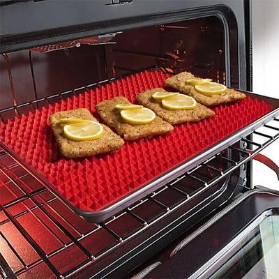 Tapis de cuisson pyramide en Silicone antiadhésif, tapis de cuisson avec grille, four polyvalent pour barbecue, tapis résistant à la chaleur, outils de cuisine