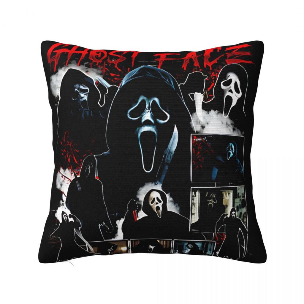 Federe Cuscino Film Horror Urla Ghostface Stampa Prodotto Copricuscino Coperta Cuscino da Arredo Sedia Quadrato Multitaglia