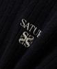 Satur Faro Half Neck Knit Zip-Up Navy