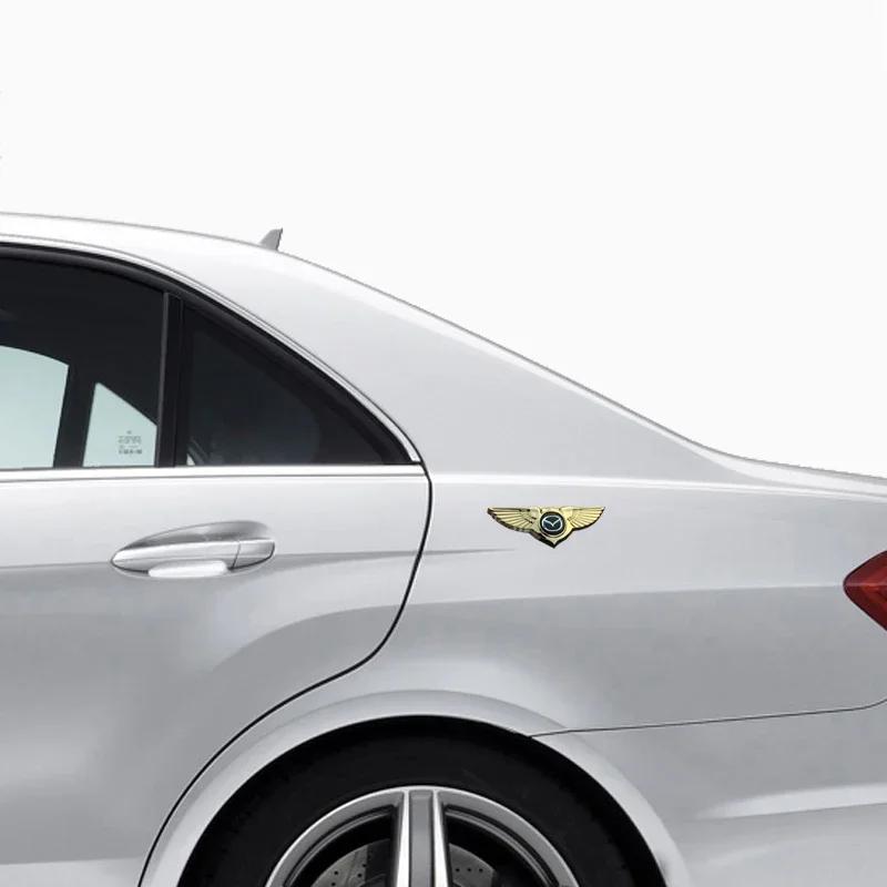 2025 Caliente Metal 3D Alerones Emblema de Alas para Capó Delantero de Coche Insignia Lateral Pegatina Calcomanía para Mazda Axela 3 5 6 RX8 RX7 MX3 6 Atenza MX5 CX9 CX5 CX