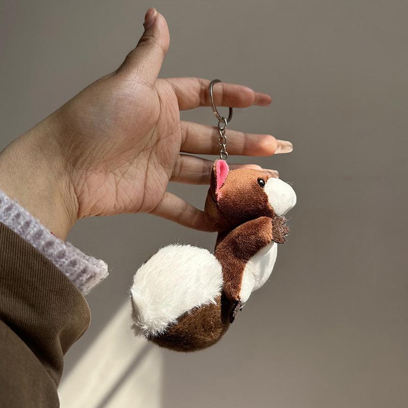 

Милая подвеска в виде белки с большим хвостом, плюшевая игрушка, маленькая кукла-белка, подвеска на сумку, брелок A3