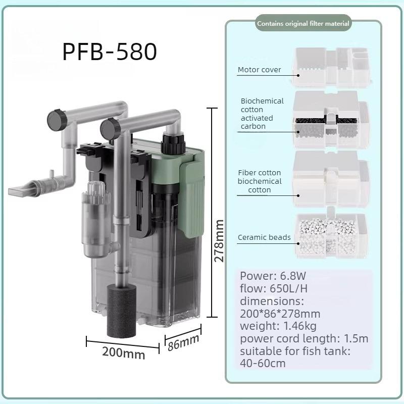 Aquarium Filters Oil Film Removal Silent Hanging Filters Circulation Water Purifier Fish Tank Filter Fishbowl Filter System