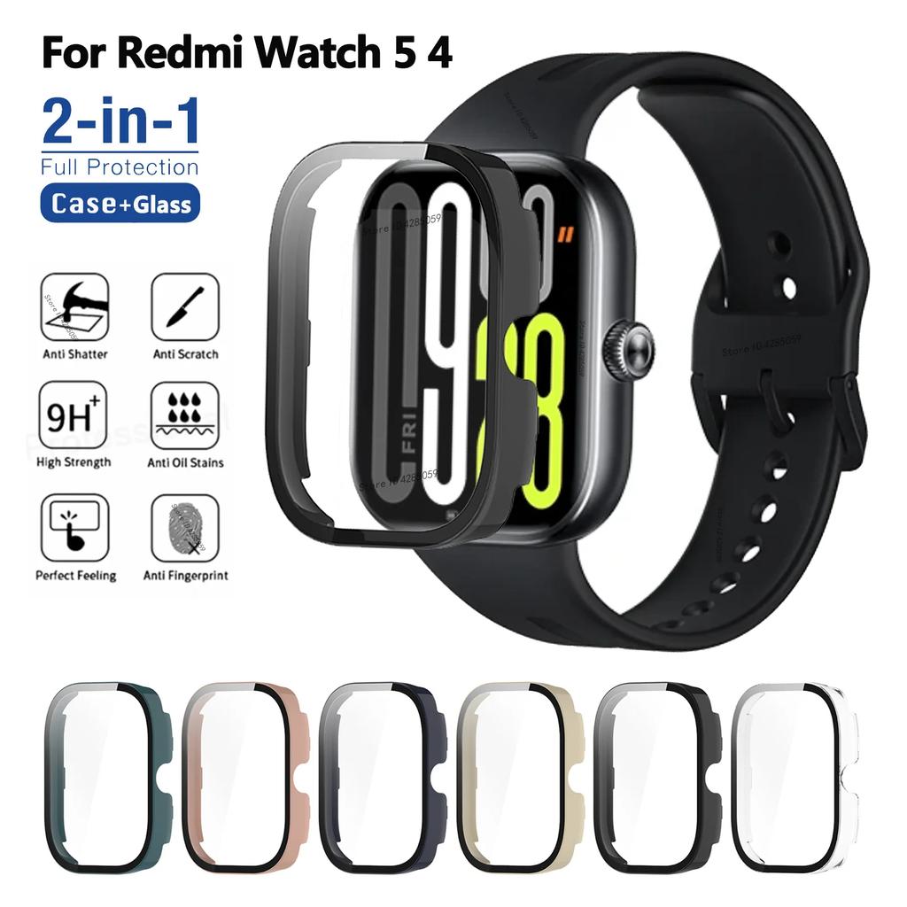 Tempered Glass Case For Redmi Watch 5 /Watch 4 Smart Watch Screen Protector Cover For Xiaomi Redmi watch 5 Bumper Accessories