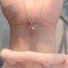 Kitty Cat Necklace Female Niche Design Beating Heart Clavicle Chain