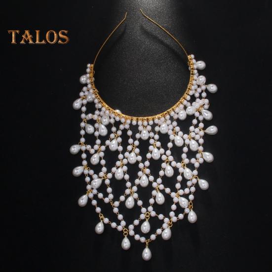 Damen-Stirnband aus Netzstoff, Imitationsperlen, leicht, bequem, Haarreif, Frisur, Ankleiden, Haar-Accessoires