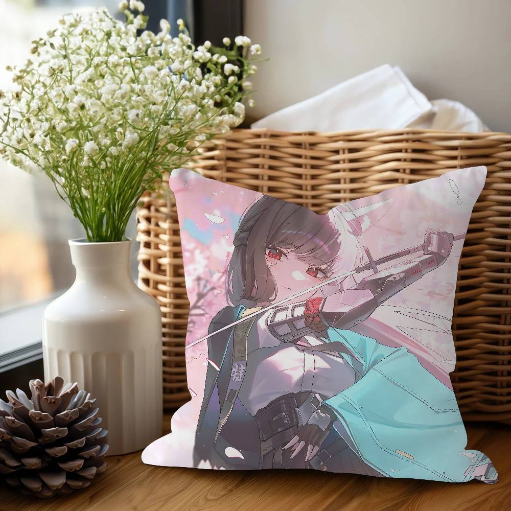 Аниме Zenless Zone Zero Мияби Мэйпл Дизайн Наволочка-подушка Счастливый Осенний Урожай Декор Праздничный Декор Наволочка-подушка 16x16Inch