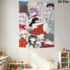 Inuyasha Timeless Adventures Tapestry Wallmounted Fashion Print Home Decor Wall Covering Decoration Homestay Soft Decoration Tapestry