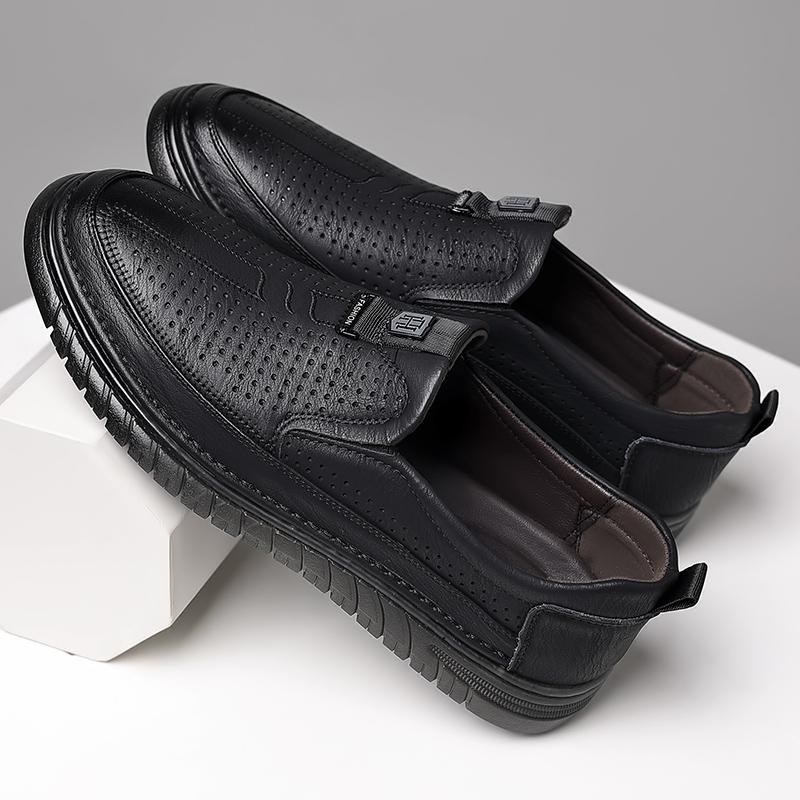 Fashion Hot Selling Hollow Breathable Oxford Shoes Spring Autumn Soft Soled Men's Casual Shoes Outdoor Commuting Men's Work Shoes