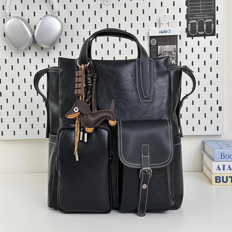 Schoolbag Fashion Women's Backpack Niche Design Shoulder Bag Multi-purpose Versatile Casual Simple Retro Bag Women