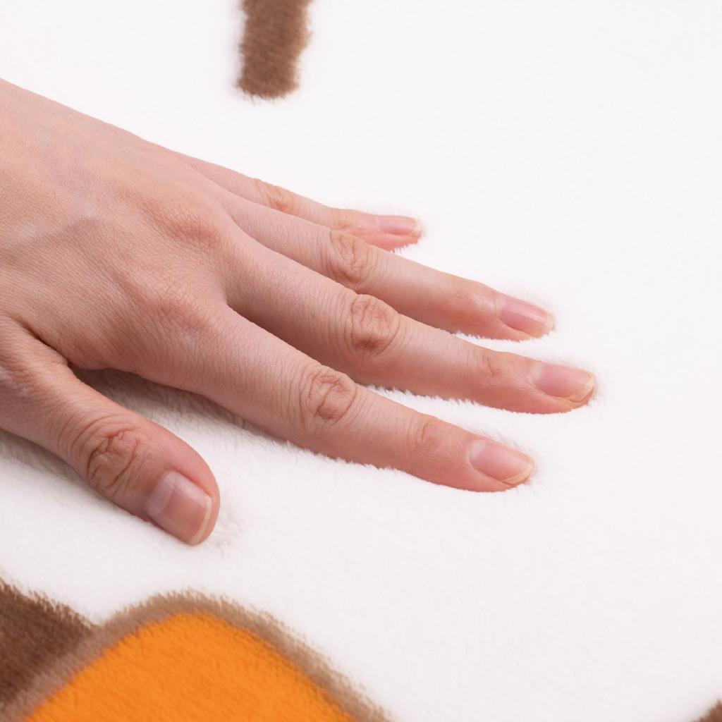 Senko Snoopy Flower 50 x 120 Character 28071 Rug, Approx. cm, Orange, Design, Non-Slip, Cute, Fluffy, Soft, Warm, Washable,