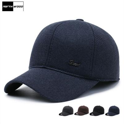 Χειμερινό Μπέιζμπολ Καπέλο για Άνδρες Γυναίκες Καπέλο Snapback με Αυτιά Καπέλα Τράκερ Καπέλο με Εφαρμογή Ανδρικό