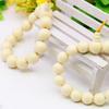 10/14mm Round Beige Beeswaxs Resin Bracelet Tee Amber DIY Anime Jewelry Making Design Women/men Gifts Elastic Bracelets Chain